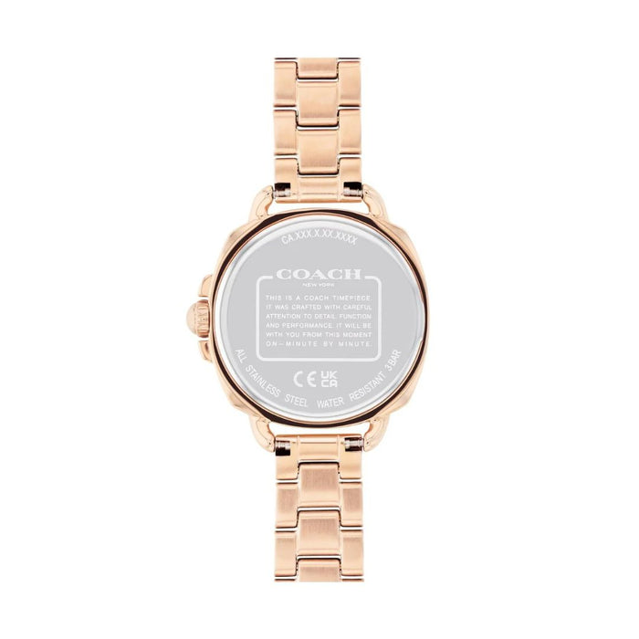 Coach New York Rose Gold Women’s Watch – White Dial & Crystal Hour Markers 14504154 - Authentic