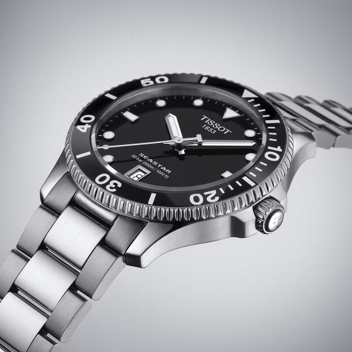 Tissot Seastar 1 000 – Black Dial | Stainless Steel | 300m Diver t120.410.11.051.00 - Authentic