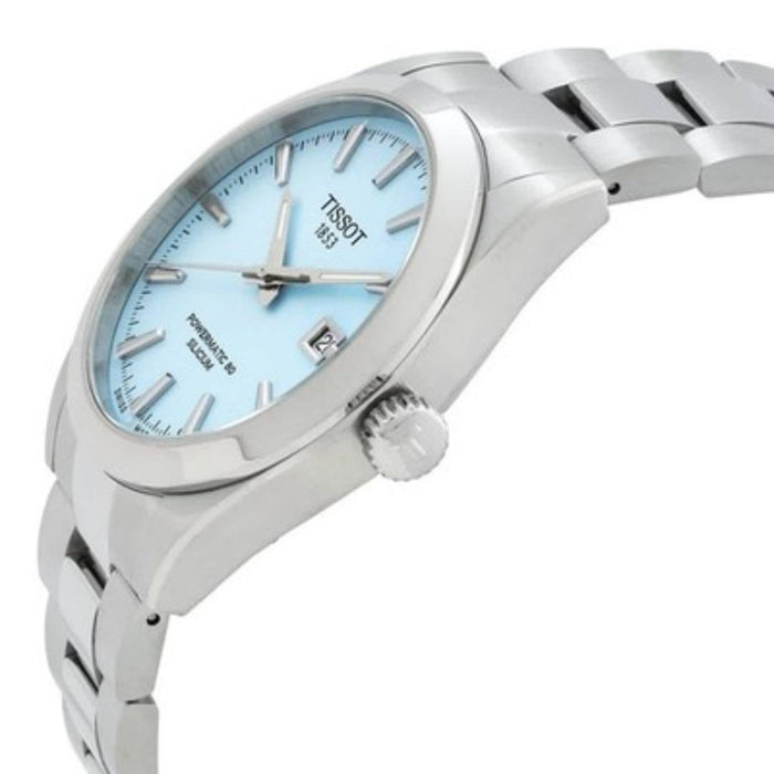Tissot Gentleman Powermatic 80 Silicium Ice Blue Dial Men’s Watch T127.407.11.351.00 - Swiss Factory