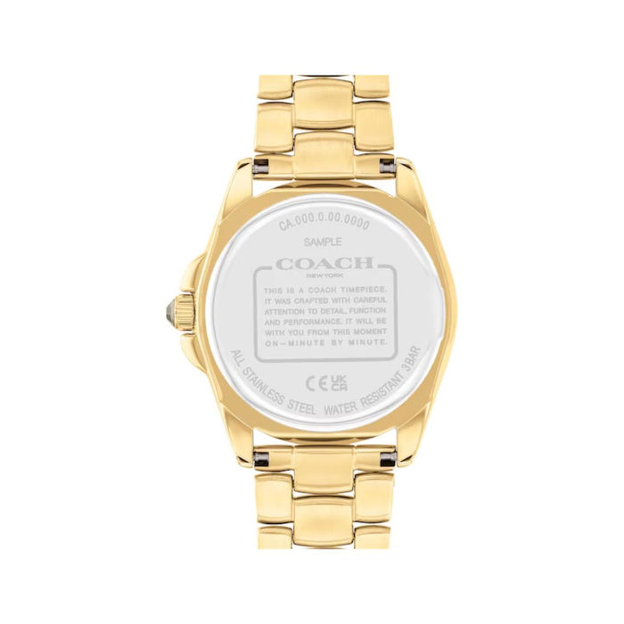Coach Women’s Gold Stainless Steel Watch – Rainbow Crystal Dial 14504274 - Authentic