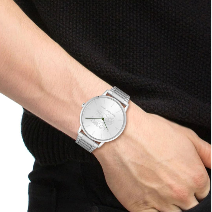 Lacoste French Sportswear Silver Stainless Steel Men’s Watch 2011214 - Authentic