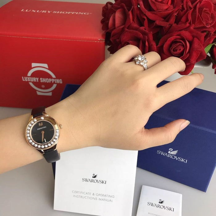 Swarovski Lovely Crystals Analog Black Dial Black 31MM - 5301877 - Authentic
