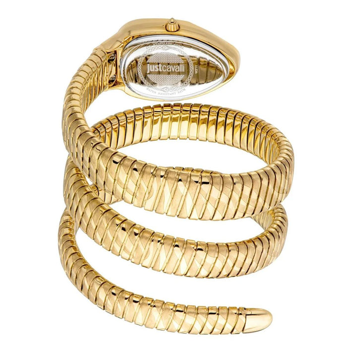 Just Cavalli Serpente Gold Glitter Dial Women’s Watch JC1L226M0025 - Authentic