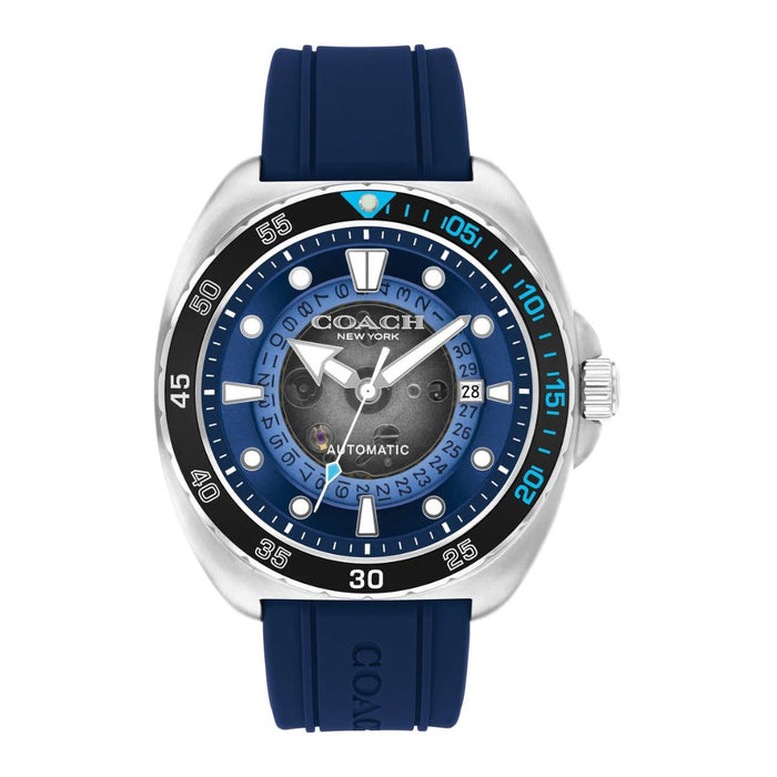 Coach Automatic Diver Style – Blue Edition Men’s Watch – Blue Dial & Blue Silicone Strap 14602714 - Authentic