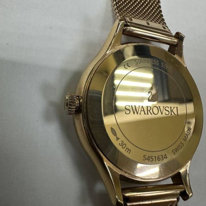 Swarovski Crystalline Pure Women’s Watch – Faceted Crystal Bezel, Rose Gold 5451634 - Authentic