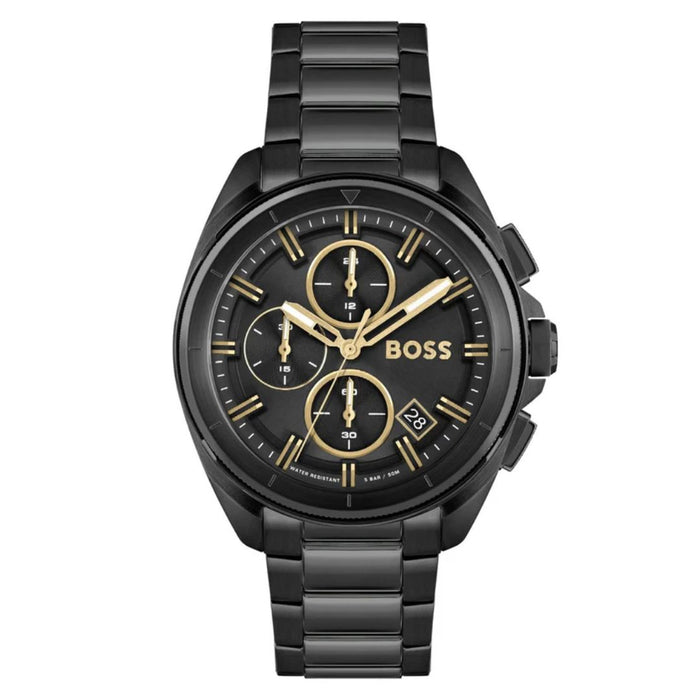 Hugo Boss Velocity Chronograph – Black & Gold Stainless Steel 1513950 - Authentic