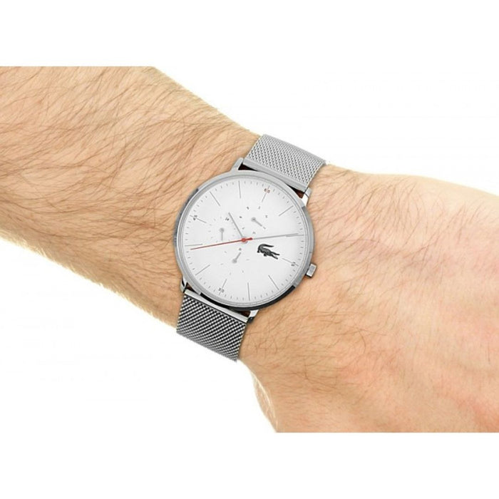 Lacoste Moon Ultra Slim Silver 40MM Mesh Men’s Watch - 2011025 - Authentic