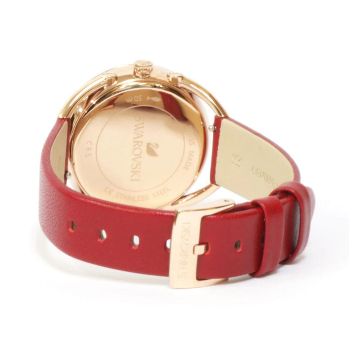 Swarovski Women’s Rose Gold Red Crystal Watch – Swiss Made 5519219 - Authentic