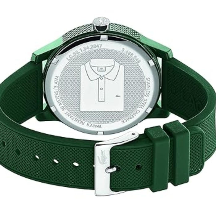 Lacoste Green Dial Tropical Print Silicone Strap Watch - 2011023 - Authentic