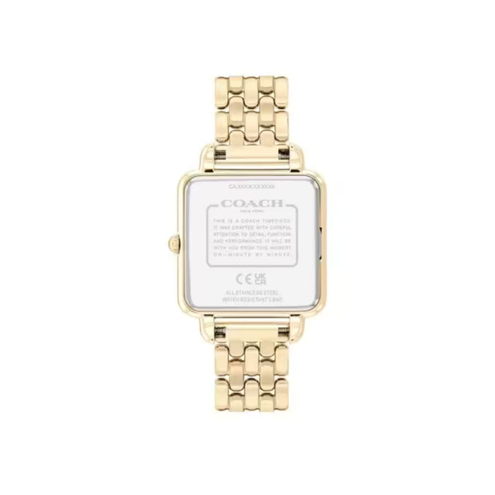 Coach New York Gold Square Women’s Watch – Champagne Dial & Crystal Markers 14504495 - Authentic