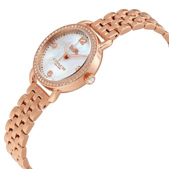 Coach Rose Gold Women’s Watch with Mother of Pearl Dial & Crystal Bezel 14502479 - Authentic