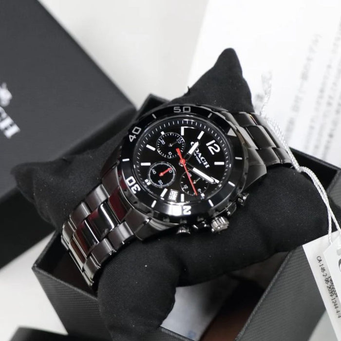 Coach Men’s Chronograph Stainless Steel Watch – Sport Luxury Design 14602554 - Authentic