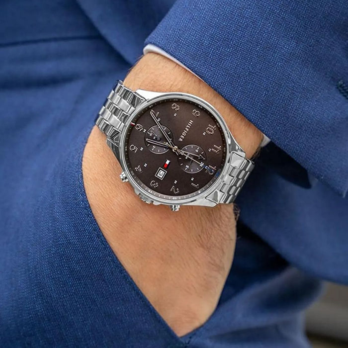 Tommy Hilfiger Men’s Black Dial Chronograph Watch 1791707 - Authentic