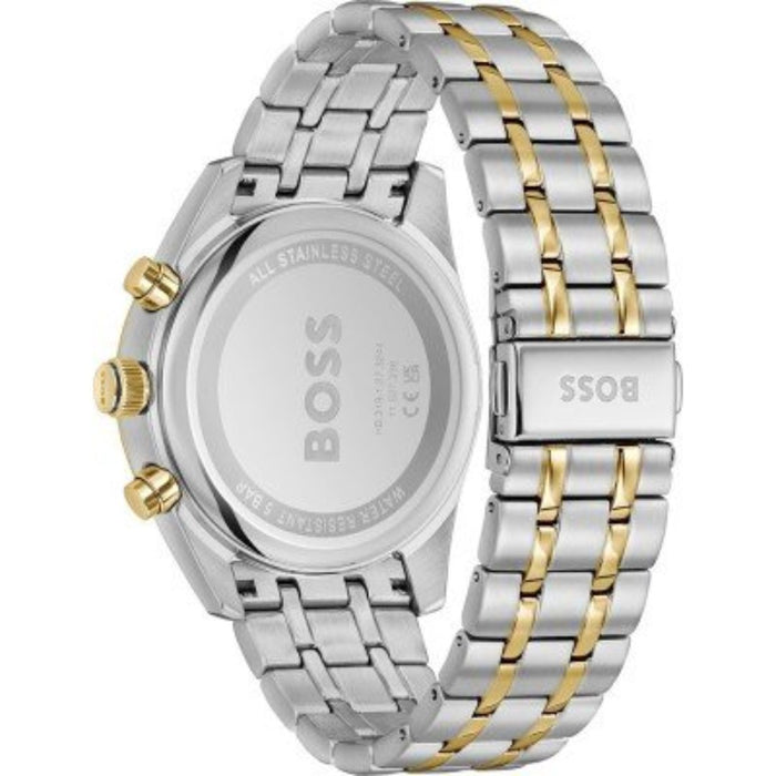 Hugo Boss Chronograph Men’s Watch – Two-Tone Silver & Gold | Blue Dial 1514247 - Authentic