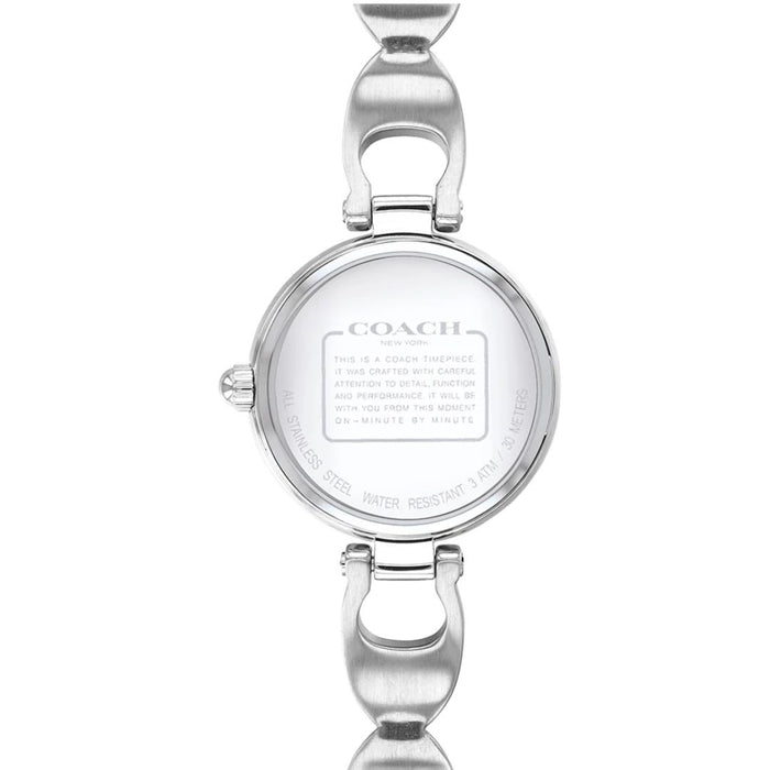 Coach New York Silver Round Women’s Watch – Crystal Bezel Bracelet 14503170 - Authentic