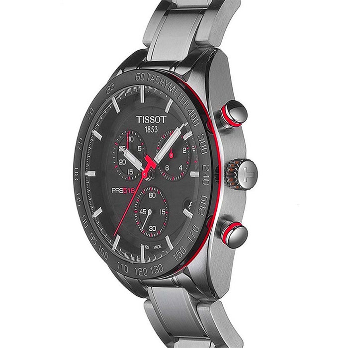 Tissot PRS 516 Chronograph Quartz – Black Dial (45mm) t100.417.11.051.01 - Swiss Factory