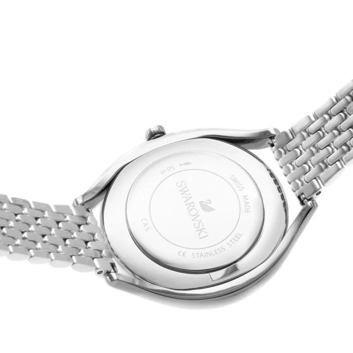 Swarovski Crystal Bezel Swiss Made Women’s Watch – Silver Stainless Steel 5519462 - Authentic