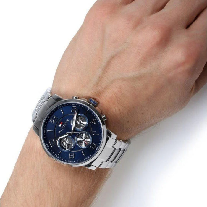 Tommy Hilfiger Men’s Blue Skeleton Dial Watch 1791293 - Authentic