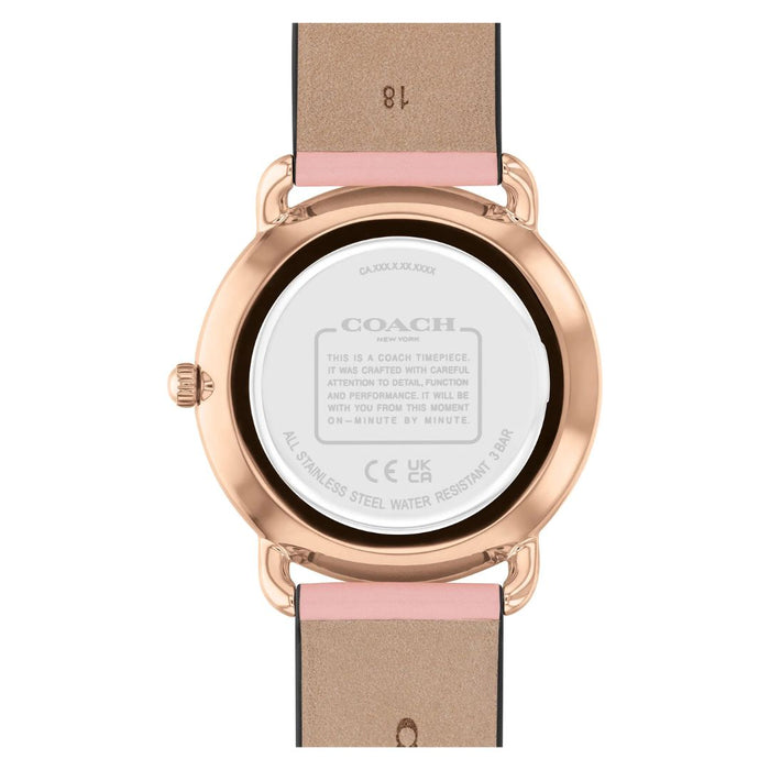 Coach Women’s Rose Gold Floral Dial Watch – Pink Leather Strap 14504295 - Authentic