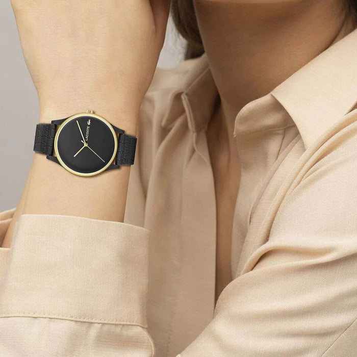 Lacoste Moon Black Dial Black Silicone Strap Men’s Watch - 2001249 - Authentic