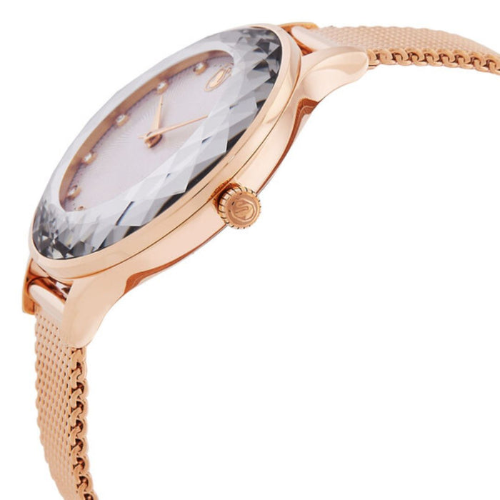 Swarovski Crystalline Aura Women’s Watch – Rose Gold Mesh Strap & Crystal Bezel 5650011 - Authentic