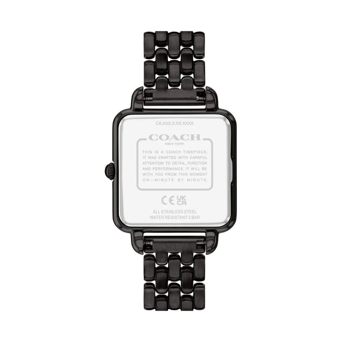Coach Black Square Women’s Watch with Crystal Hour Markers 14504533 - Authentic