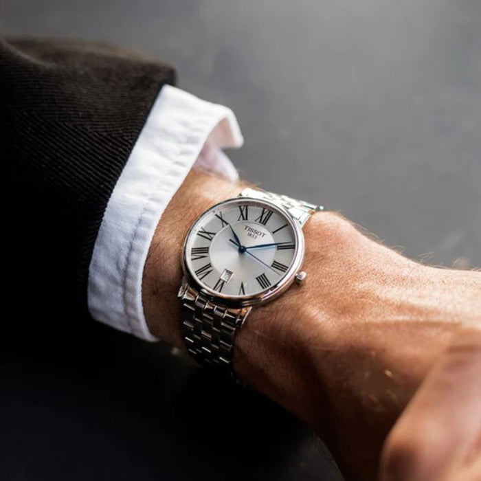 Tissot Carson Premium – Silver Dial | Roman Numerals | Stainless Steel t122.410.11.033.00 - Authentic