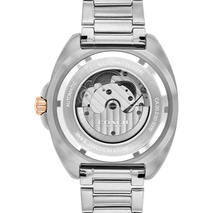 Coach Automatic Two-Tone Stainless Steel Watch – Blue Dial (Rose Gold Accents) 14602729 - Authentic