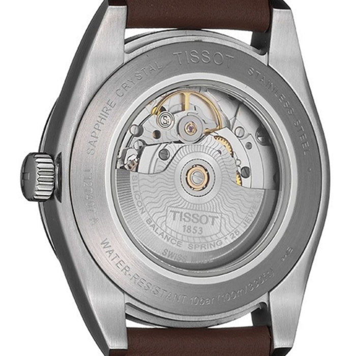 Tissot Chemin des Tourelles Powermatic 80 Blue Dial Brown Leather t127.407.16.041.00 - Swiss Factory