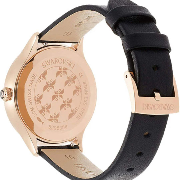 Swarovski Crystalline Pure Women’s Watch – Black Dial, Gold Case 5295358 - Authentic