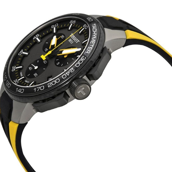 Tissot T-Race Cycling Chronograph Yellow and Black Rubber Strap - Swiss Factory