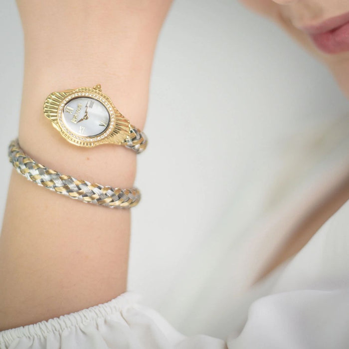 Just Cavalli Women's Gold Stainless Steel Watch, White Dial JC1L305M0055 - Authentic