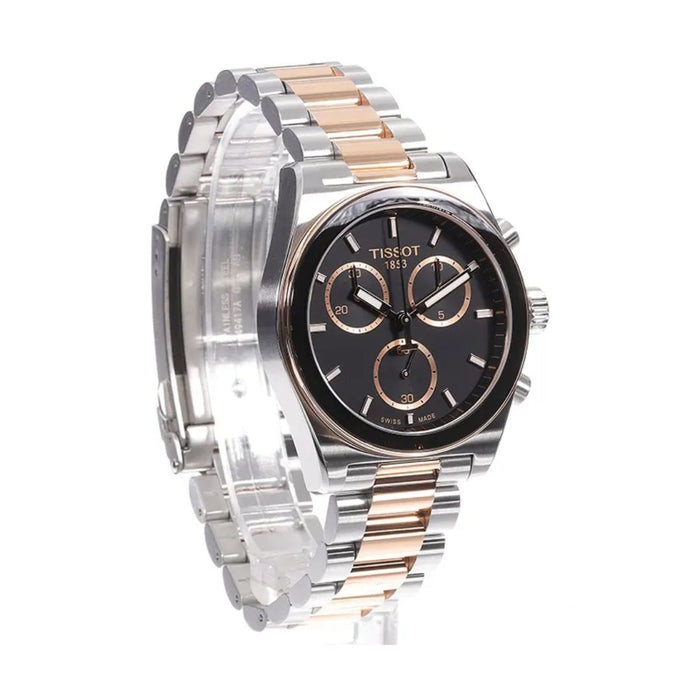 Tissot PRX Chronograph Two-Tone Black Dial – 42mm t149.417.22.051.01 - Swiss Factory