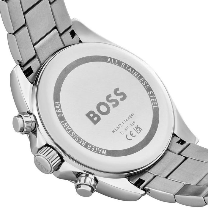 Hugo Boss Green Dial Chronograph Stainless Steel Watch 1514268 - Authentic