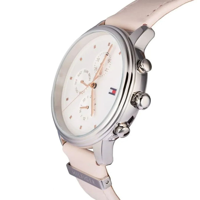 Tommy Hilfiger Pink Leather Multifunction Watch for Women 1781906 - Authentic