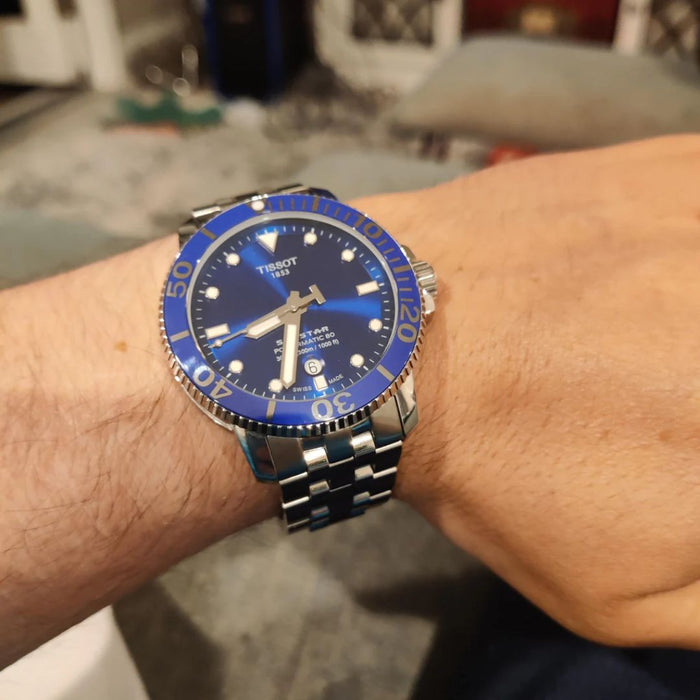 Tissot Seastar 1000 – Teal Blue Dial 40MM | 300m Diver | Stainless Steel t120.410.11.041.00 - Authentic