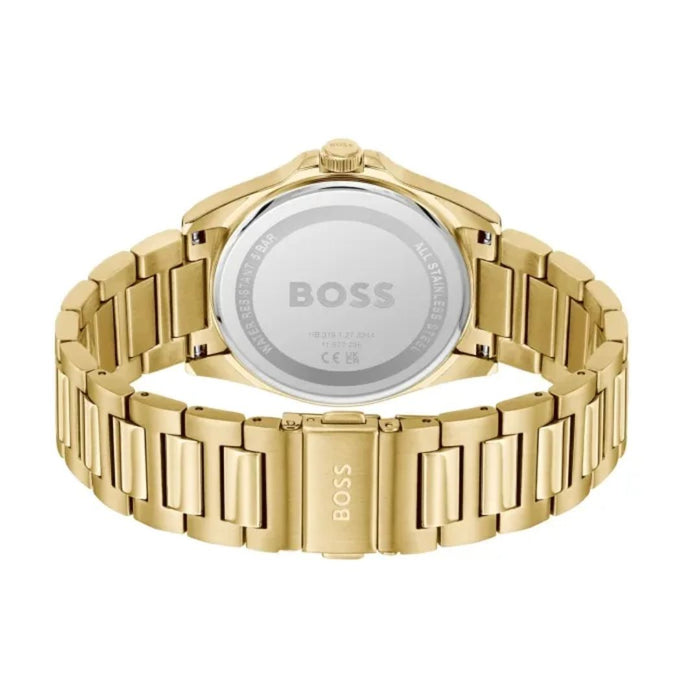 Hugo Boss Gold Stainless Steel Men's Watch – Blue Dial | 5 ATM 1514172 - Authentic