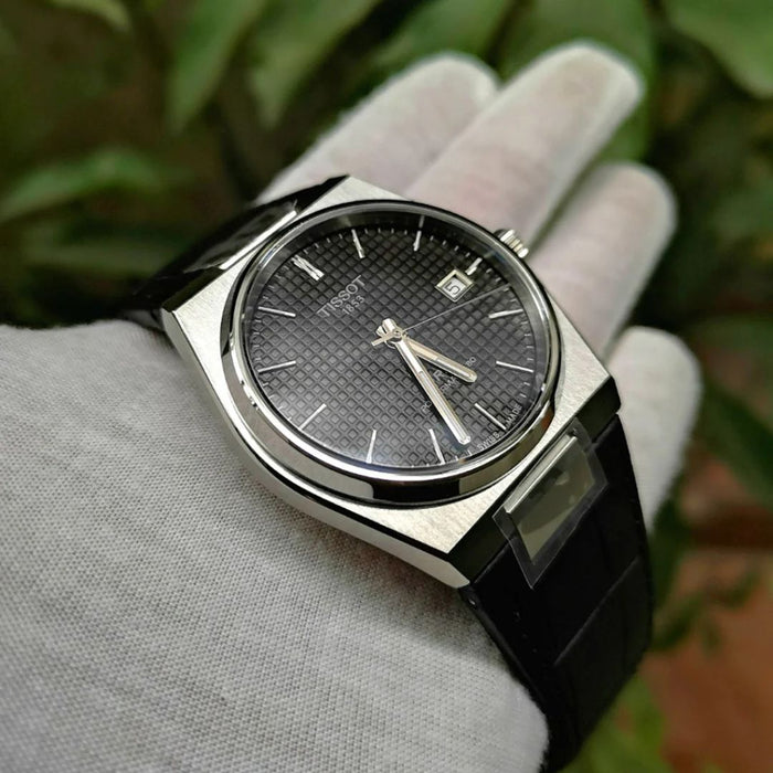 Tissot PRX Powermatic 80 Black Dial Leather Strap Watch t137.407.16.051.00 - Swiss Factory