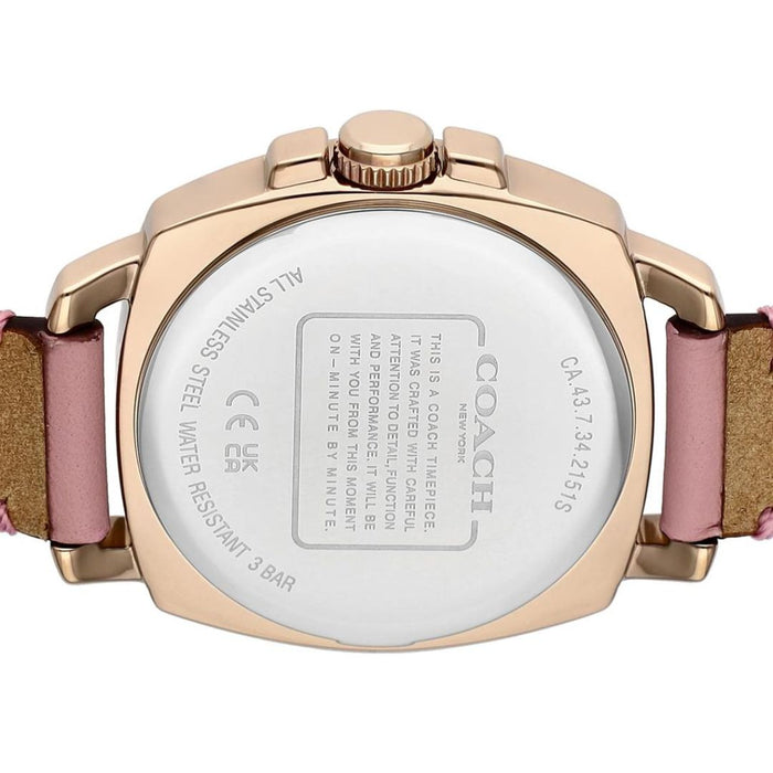 Coach Women’s Crystal Multifunction Watch – Rose Gold Dial, Pink Leather Strap 14503981 - Authentic