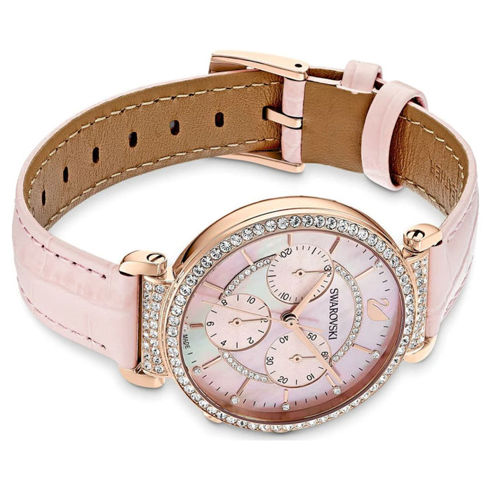 Swarovski Crystalline Delight Chronograph Pink Mother-of-Pearl Watch - 5580352 - Authentic