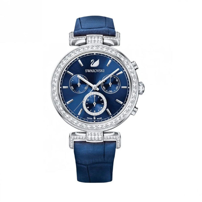 Swarovski Octea Lux Chronograph Women’s Watch – Blue Dial with Crystal Bezel 5479239 - Authentic