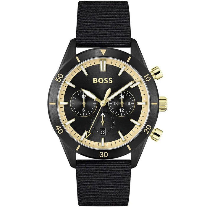 Hugo Boss Black & Gold Chronograph Men's Watch 1513935 - Authentic