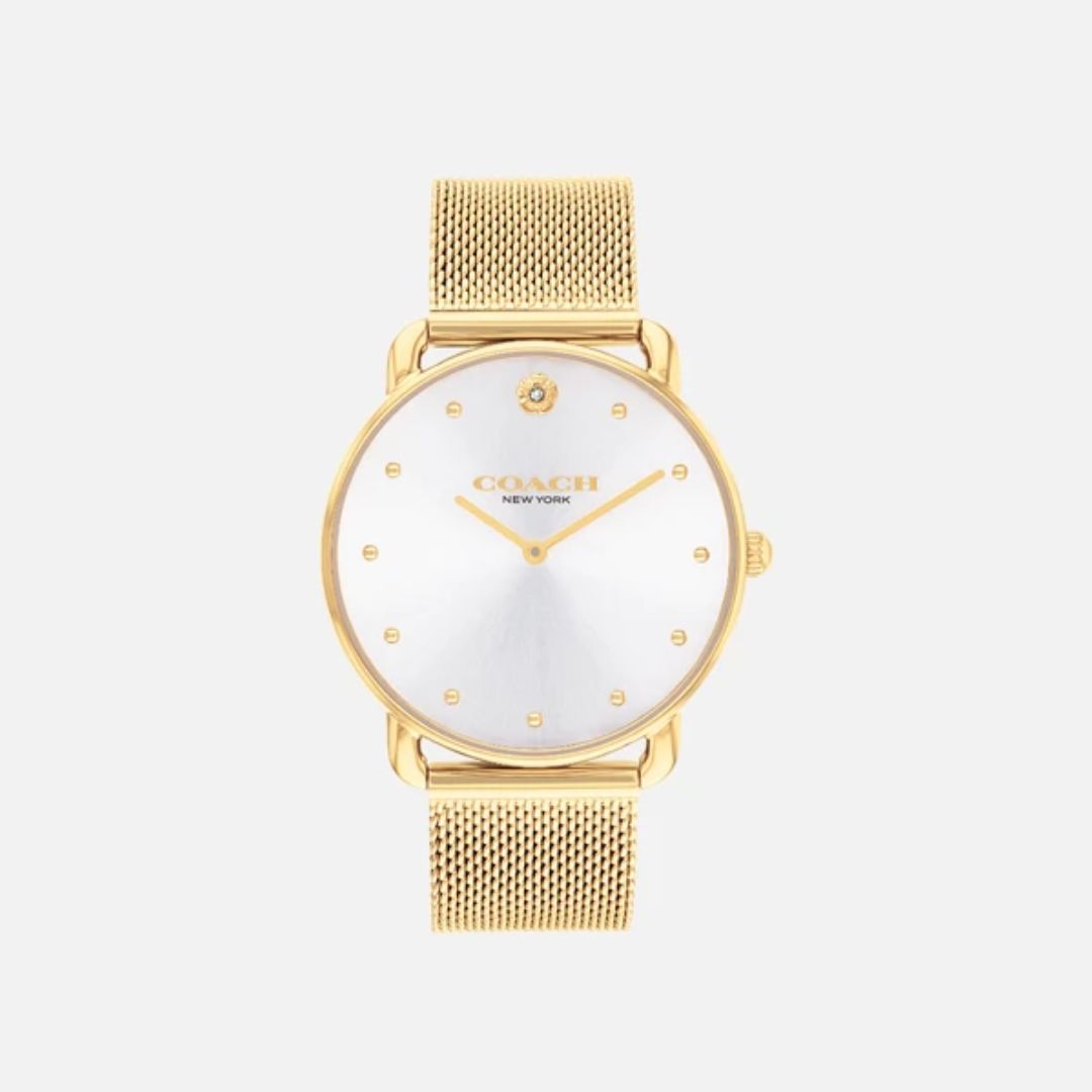 Coach Gold Mesh Strap Watch – Minimal Elegant Design 14504208 - Authen ...