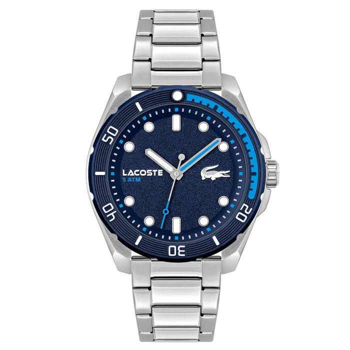 Lacoste Pacific Diver Stainless Steel Blue Dial Men’s Watch - 2011286 - Authentic