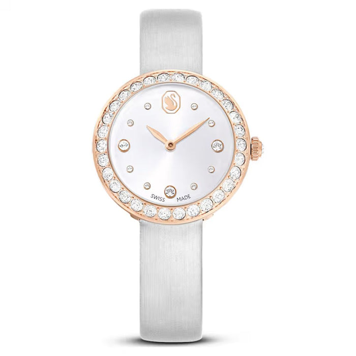 Swarovski Rose Gold Crystal Bezel Women’s Watch – White Dial 5710105 - Authentic