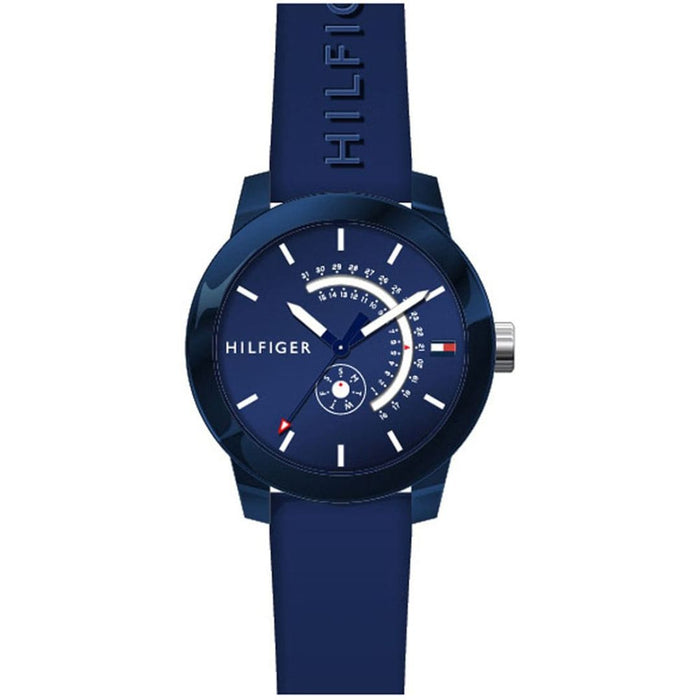 Tommy Hilfiger Men’s Blue Silicone Strap Multifunction Watch 1791482 - Authentic