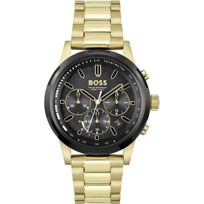 Hugo Boss All Gold Solar-Powered Chronograph Men’s Watch – Black Dial 1514033