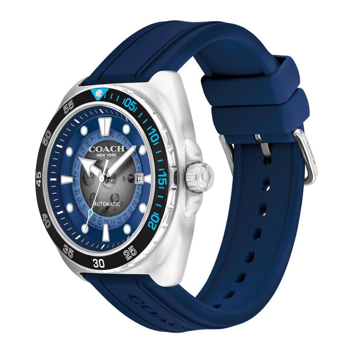 Coach Automatic Diver Style – Blue Edition Men’s Watch – Blue Dial & Blue Silicone Strap 14602714 - Authentic