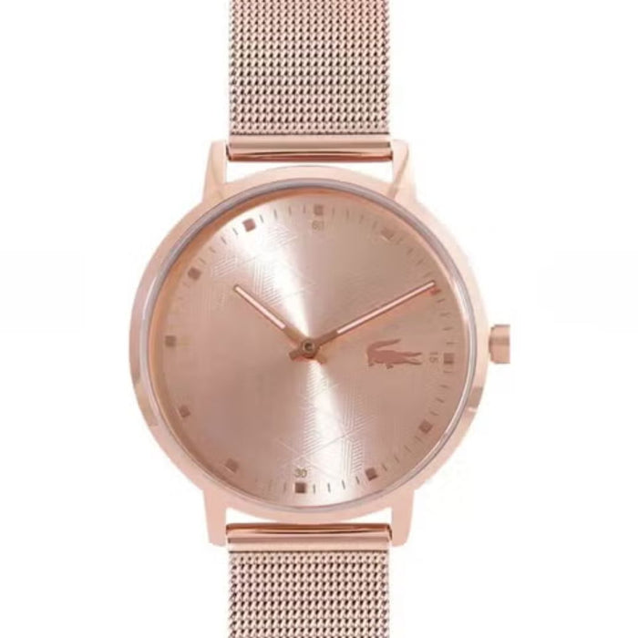 Lacoste Moon Women’s Rose Gold Mesh Watch - 2001287 - Authentic