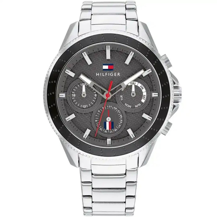 Tommy Hilfiger Men’s Chronograph Watch with Black Textured Dial 1791857 - Authentic